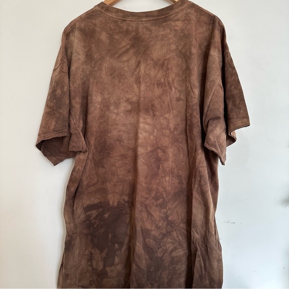 VINTAGE THE MOUNTAIN ART BY CRAIG TENNANT T-SHIRT SHORT SLEEVE BROWN COTTON - Picture 3 of 6